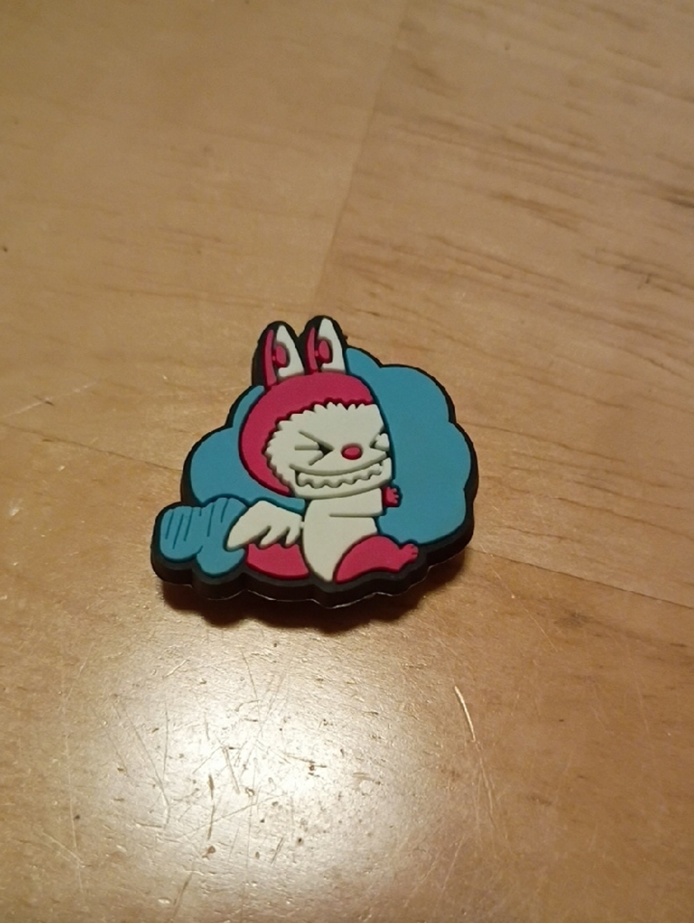 10 for $10 Jibbitz Croc Charms - Labubu Monster White & Pink w/ Wings on Cloud 3